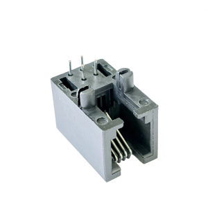 4p4c 90 degree low profile modular jack pcb mounting