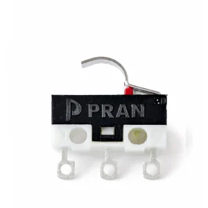 Micro switch 3 pin with NO and NC terminals, wire solder terminals